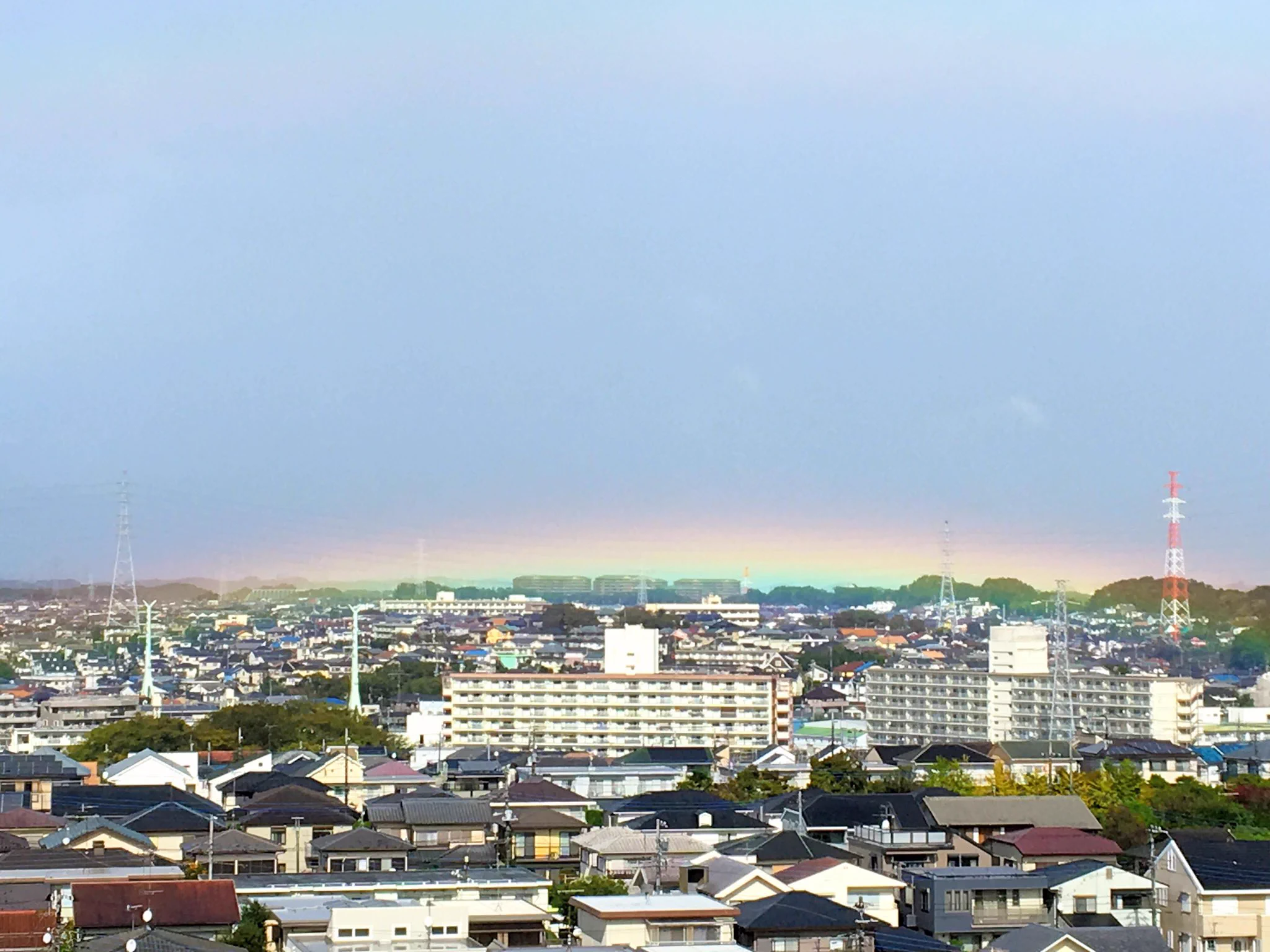 神々からも祝福されているようで神秘的！即位礼正殿の儀の時間帯にかかる虹