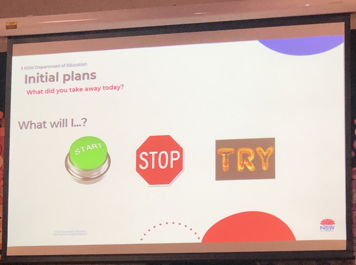 High Potential &amp; Gifted Education Policy PL day <a href="/bellevuehillPS/">Bellevue Hill Public School</a> with <a href="/NSWEducation/">NSW Dept of Education</a> What will you START, STOP &amp; TRY in your classroom today?