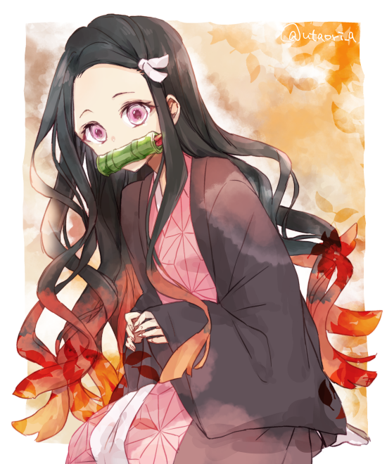 うたおりさんがTwitterに投稿した竈門禰豆子(鬼滅の刃)のイラスト。