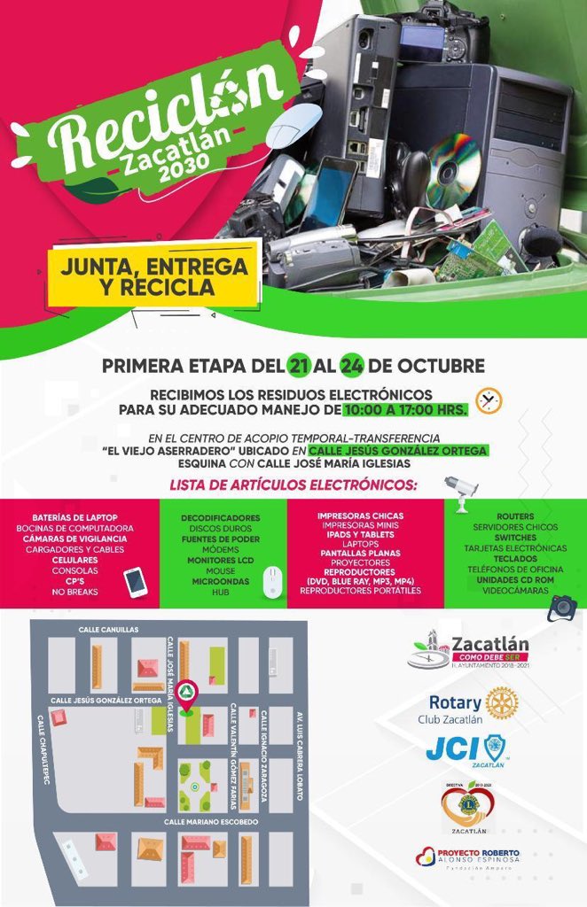 RegiduriaAGMA's tweet photo. ♻️🌎 Cada mexicano produce entre siete y nueve kilogramos de basura electrónica anualmente,  si esta cifra se multiplicara por cada uno de los que habitamos este planeta serían toneladas y toneladas de residuos electrónicos 🖥📱🖨💻⌨️

#Junta #Entrega y #Recicla #Reciclón2030 https://t.co/nNs3VighKv