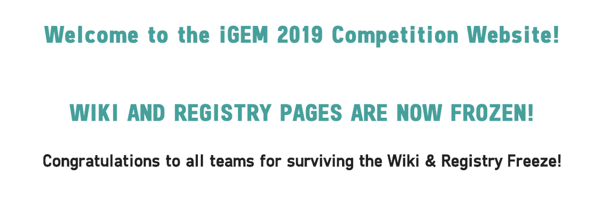 IgemNyush's tweet photo. Survived the #iGEMWikiFreeze - we cannot wait to see you all in Boston! ✈️ https://t.co/tGUpK3ViXO