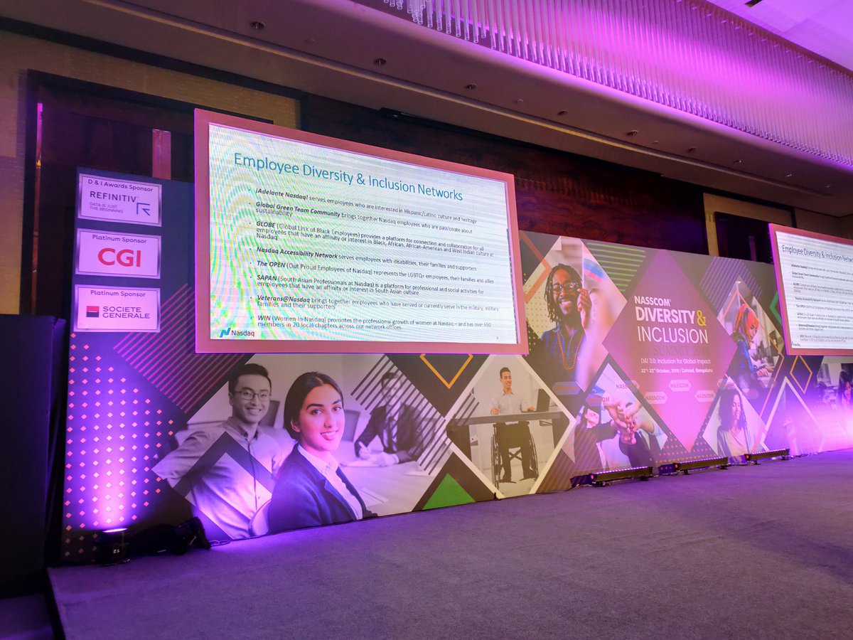 nasscomfdn's tweet photo. The pygmalion effect is all about positive reinforcement and works really well while spreading #Inclusion. @angieruan taking us through an exciting journey on how @Nasdaq enables employee #diversity and inclusion. https://t.co/aIasgPbFVb