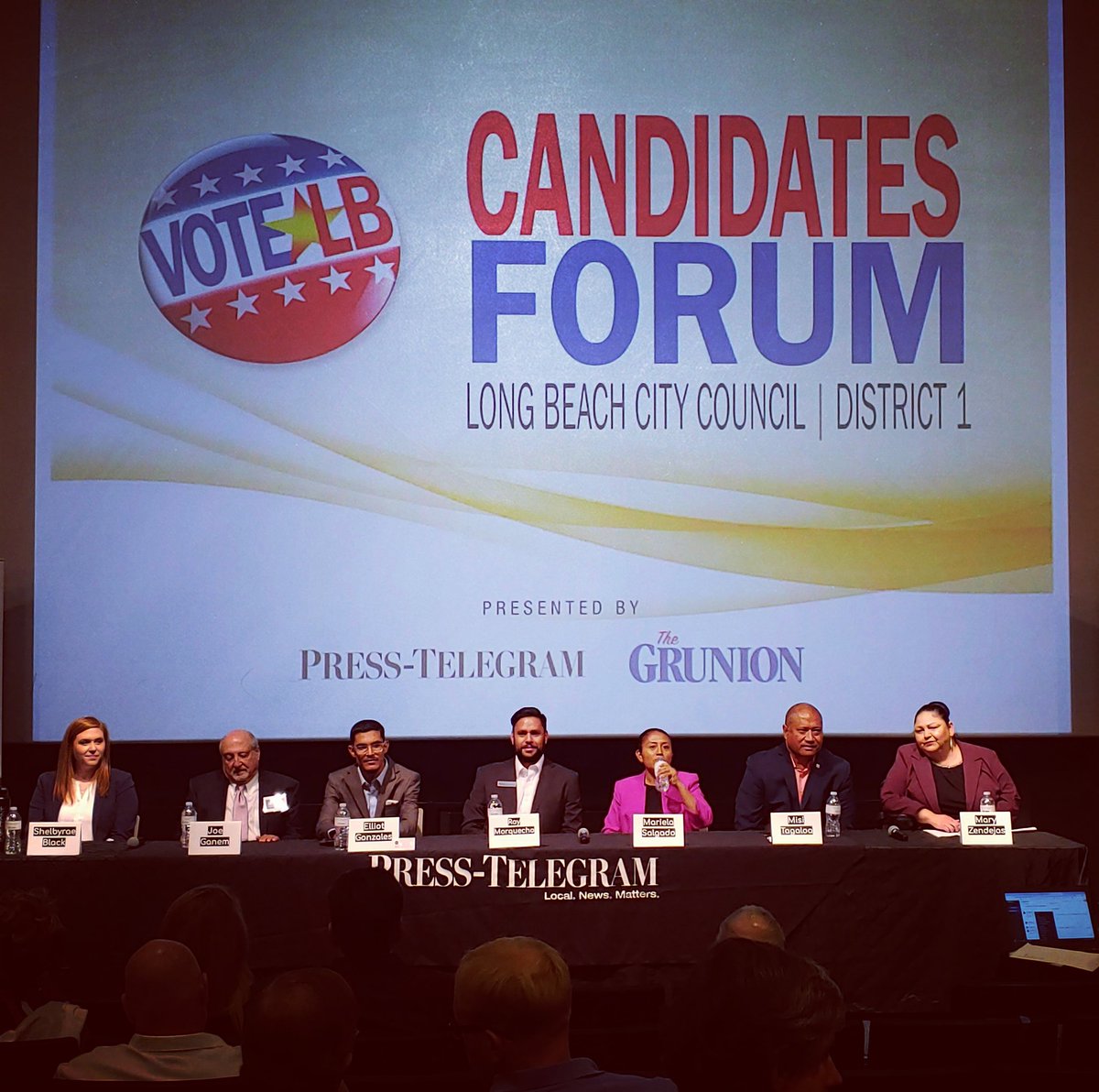 VoteLBRay's tweet photo. Another wonderful opportunity to differentiate myself from the competition. Thank you to the @aquariumpacific , @presstelegram , and @gruniongazette for putting together a great forum with thoughtful questions. 
.
.
🇺🇸 Vote for Ray November 5 🇺🇸 https://t.co/Ei7wP1z6ix