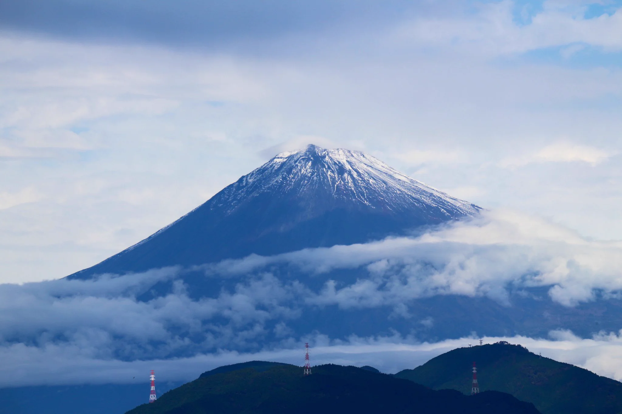 【即位礼正殿の儀】に合わせて富士山もお祝いに顔を出した！！