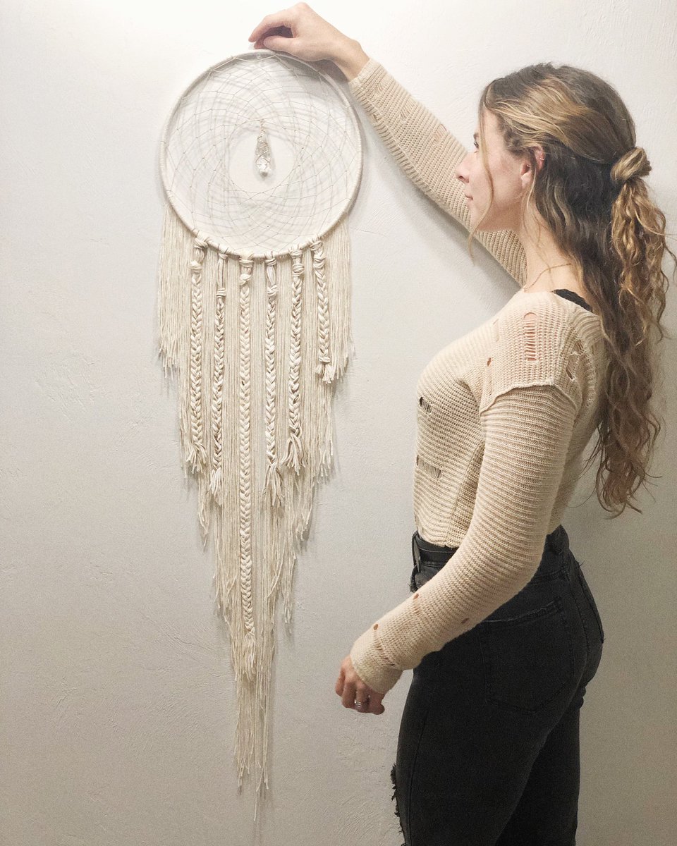 KiyahsCreations's tweet photo. This beauty will be available in my shop tomorrow! #dream #Dreamcatcher #macrame #art #decor #handmade #unique #kiyahscreations https://t.co/UNOzkFeFED