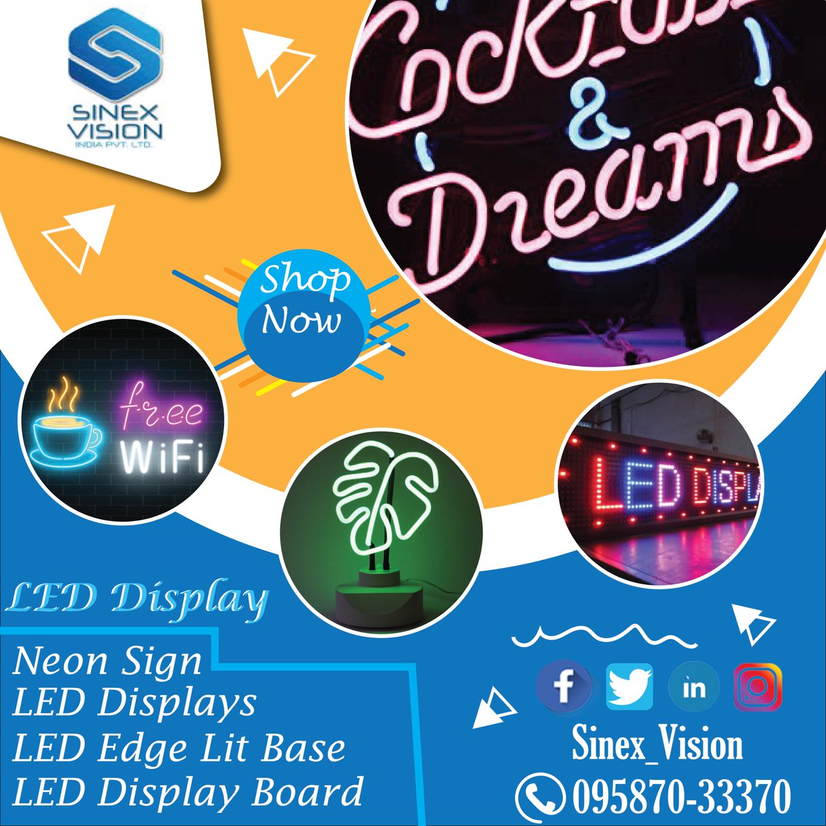 sinex_vision's tweet photo. Manufacturer of a wide range of products which include led displays, led display board, led edge lit base and neon sign.!
#sinex_vision
#india
#advertising
#advertisingagency https://t.co/fVBga9NBc2