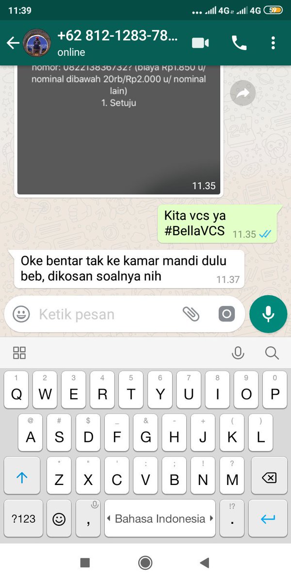 VcsBella's tweet photo. Open Vcs Syarat Bayar Dulu
Via Pulsa 
Ga terima Basa Basi
Bayaran Masuk Langsung Vcs
Tarif:  50K (Setengah Jam) 
            100K(Satu Jam) 
             150K(Dua Jam)
Chat WA:  083196390844
Via Pulsa: 082213836732
#vcs #vcsex #realvcs #bokep #availvcs https://t.co/rtKdoUzli0