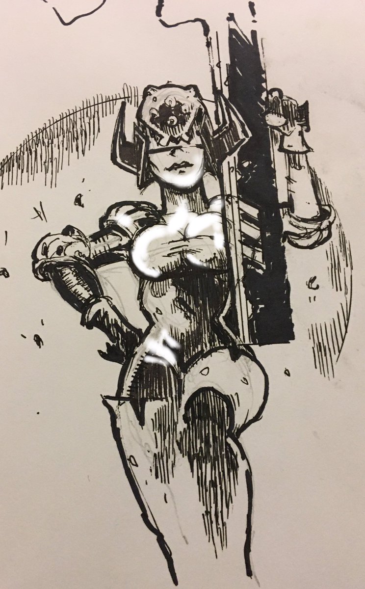 andysawyers75's tweet photo. Day 22 - Drokktober !!!
‘Design your own Judda’
I’d been ‘Dredding’ this one - Ha !!!
See you tomorrow for Day 23 ...
#drokktober #drokktober2019 #mortonjudda #judda #supersurften #inktober2019 #2000ad #dredd #judgedredd #2000adfanart https://t.co/VWtbe4zbiD