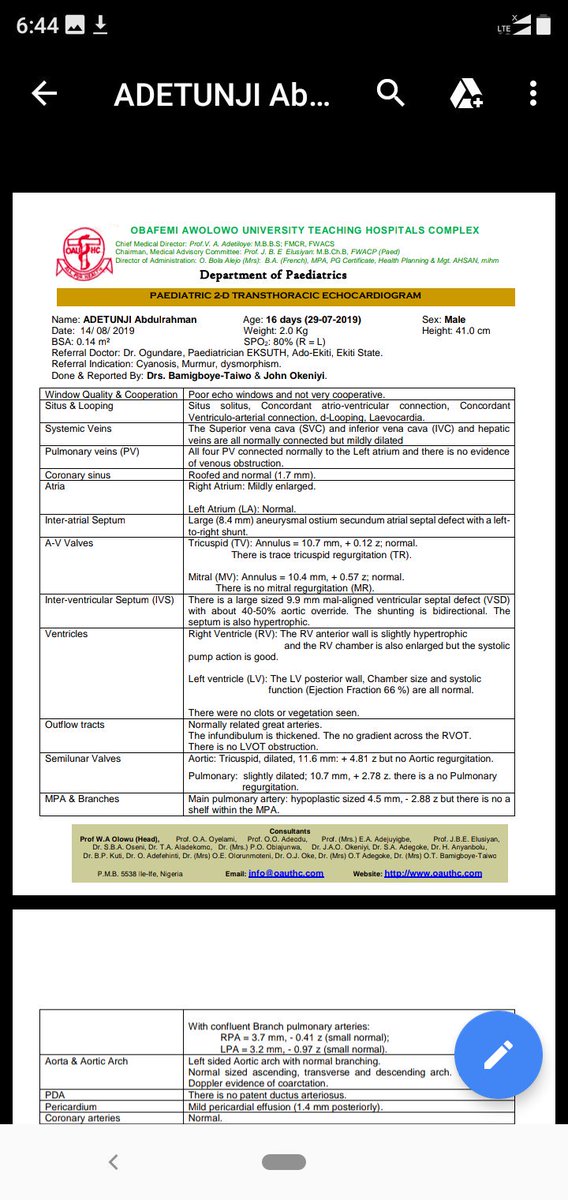 K_Basharr's tweet image. Good morning Nigerians. This is a call from a brother whose son, Adeniran Abdurrahman has been diagnosed with a cyanotic congenital heart disease (pentalogy of Fallot) just 2 months after birth.
The child needs a sum of N2.25m for a open heart surgery. Any amount will do.