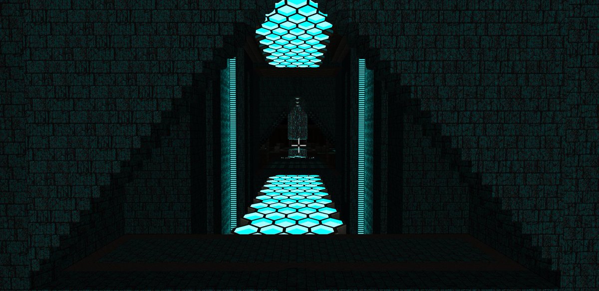 N985stream's tweet photo. Some work in progress screens of a map I'm putting together in a new project. It's uh...it's pretty blue I'll be honest. #doom #mapping #blocktober #gaming #blue #itsnotdoneyet https://t.co/6x6PvkiQUC