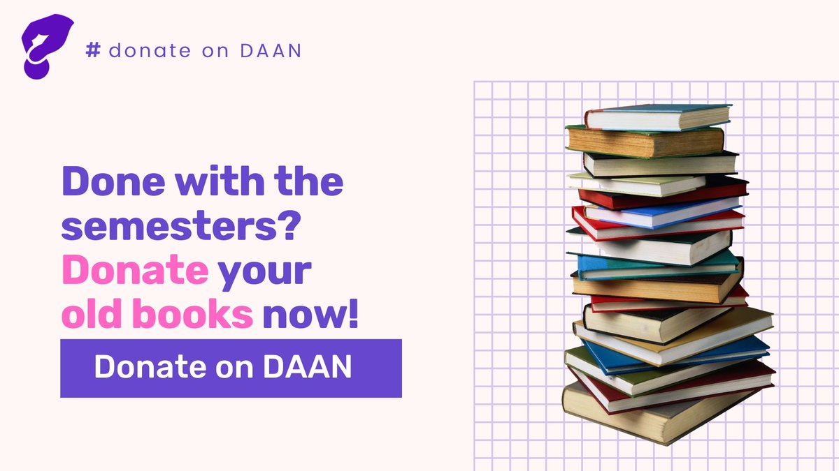 DaanIndia1's tweet photo. Download the DAAN app now and DONATE YOUR OLD BOOKS. https://t.co/rgAokt92I3

#books #education #help #donatebooks #Daan #donationapp https://t.co/x1MVFFFNc6