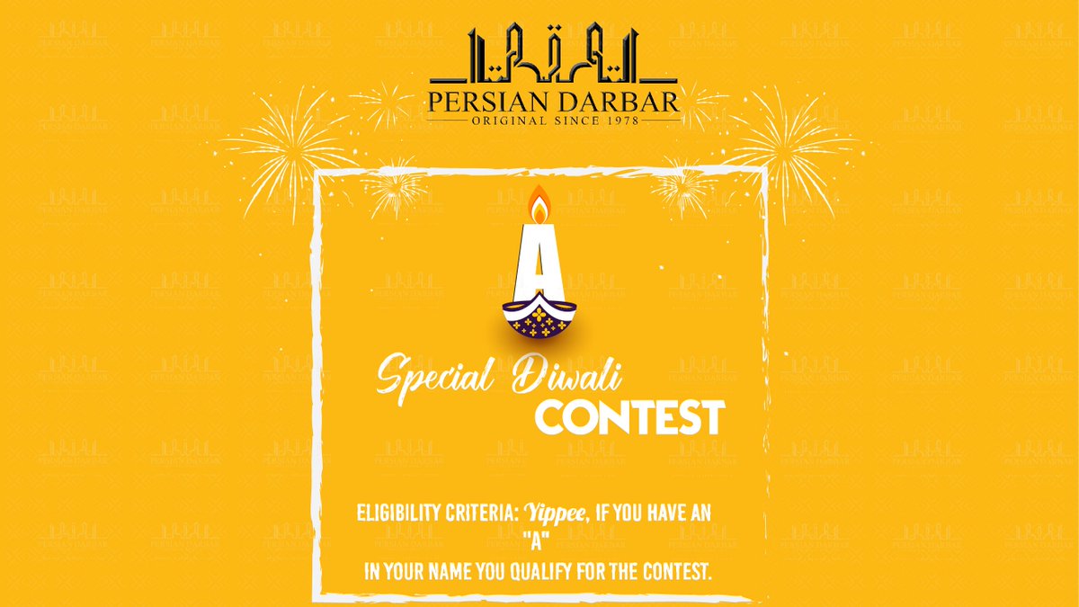persian_darbar_'s tweet photo. #ContestAlert If your name has an 'A' in the spelling,then you must comment down your name.
Steps to win delicious food worth Rs. 1200
- Tag 10 friends &amp; retweet
- Follow on FB Insta Twitter LinkedIn 
- Cut off: 25th Oct
- No home delivery/take away
Lucky draw winner
TnC
#foodies https://t.co/olgR5oMC4D