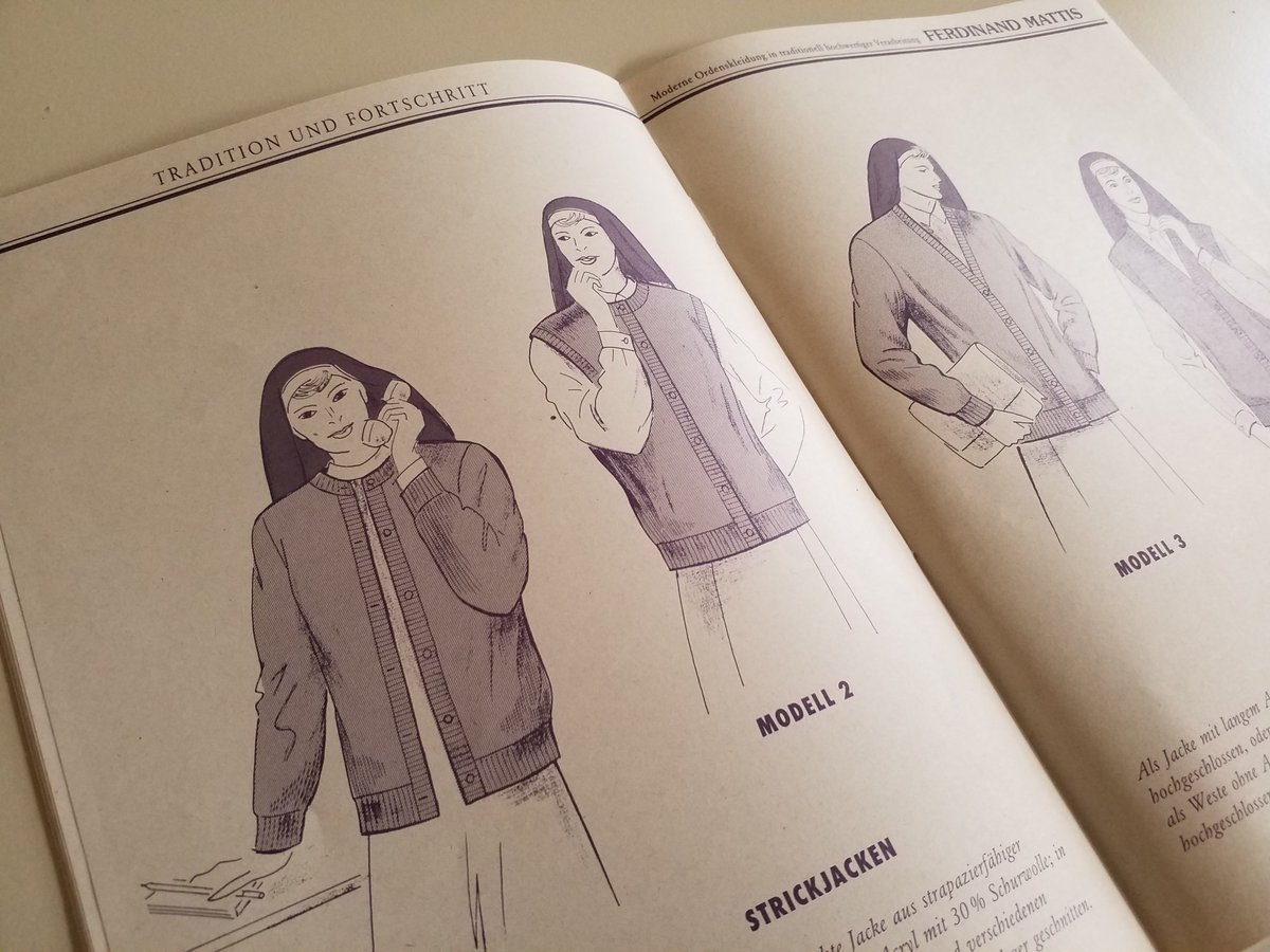 PenzHelga's tweet photo. Habe eben einen Modekatalog für die gutgekleidete Ordensfrau aus dem Jahr 1968 gefunden - im Generalkapitel der Barmherzigen Schwestern diente er als Diskussionsgrundlage für das Aggiornamento. https://t.co/mbqtU6qmml