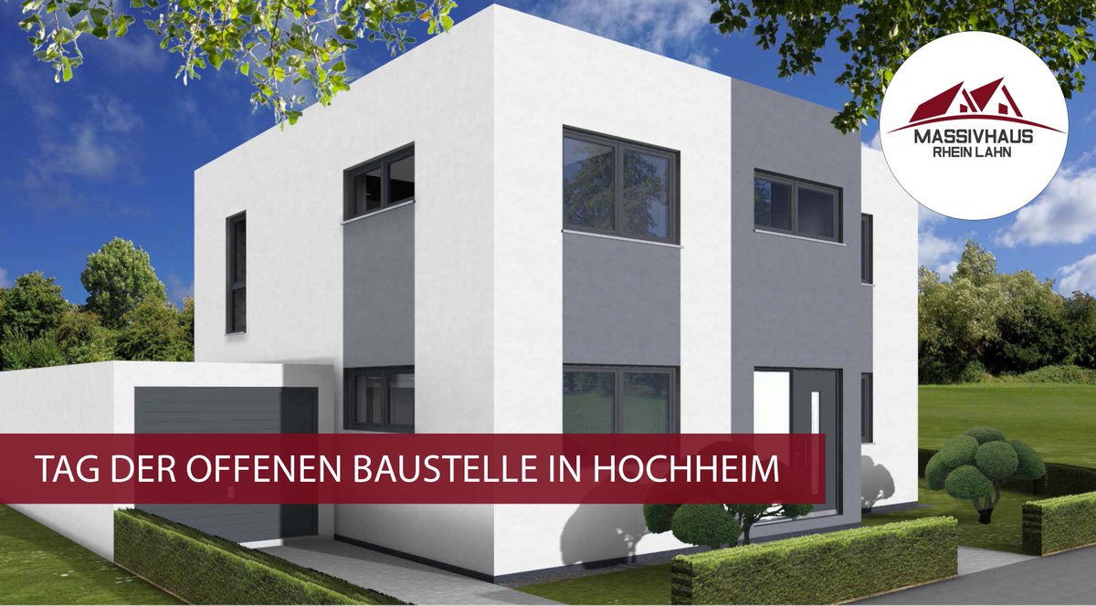 Wir möchten Sie gerne am Sonntag, den 27. Oktober 2019 von 13:00-15:00 Uhr nach Hochheim auf unseren „Tag der offenen Baustelle“ einladen. 

Erfahren Sie hier mehr:
massivhaus-rheinlahn.de/baustellenbesi…