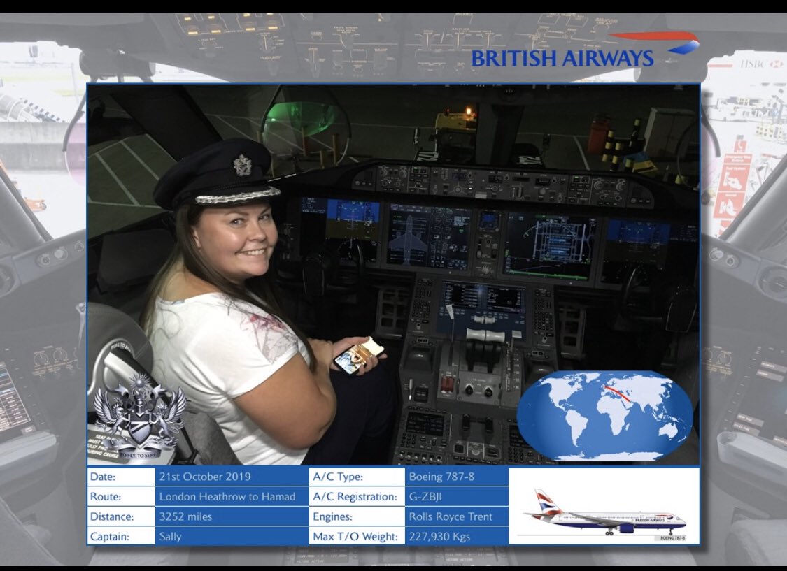 #FlightDeckMonday #GirlsWhoFly just posted slightly late! LHR to DOH