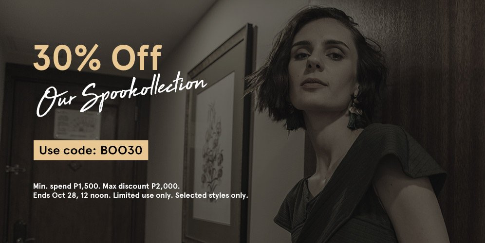 collectoffersph's tweet photo. Browse the Spookollection at the curated sale page and buy your favorite fashion items for Men &amp; Women with a special discount of 30% using this promo code upon checkout.(Minimum spend P1500)
Get Code:
https://t.co/DquimYYeJ1
#zalorapromo #zaloracoupon #collectoffers #Philippines https://t.co/vfEJyyiuPL