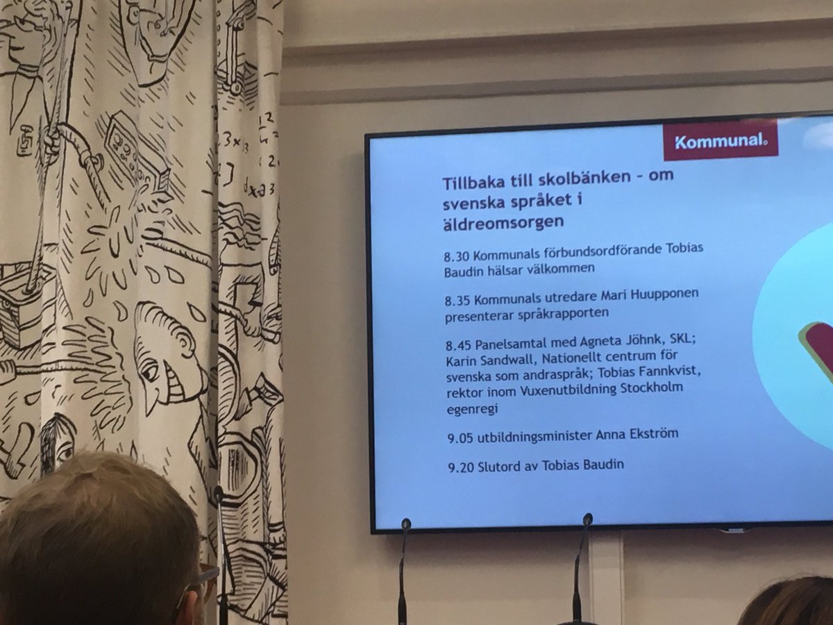 Prof_Comm's tweet image. ”Svenska språket - A och O inom äldreomsorgen”. Rapport från @FacketKommunal presenteras. Roligt att bra forskning ligger till grund :-)