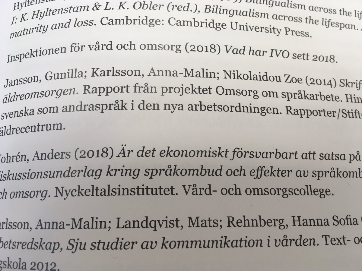 Prof_Comm's tweet image. ”Svenska språket - A och O inom äldreomsorgen”. Rapport från @FacketKommunal presenteras. Roligt att bra forskning ligger till grund :-)