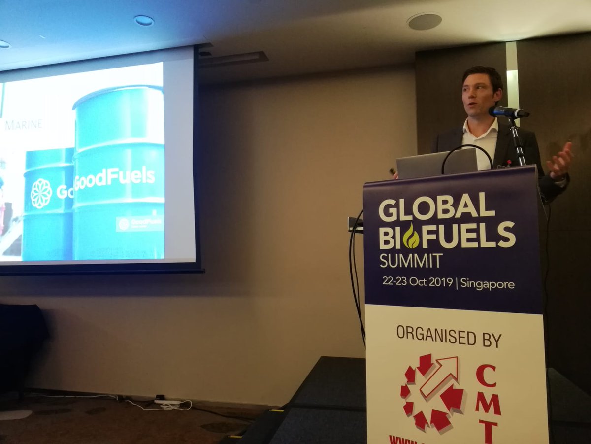 Our colleague <a href="/hellings_bart/">Bart Hellings</a>, head of Innovation, speaking at the Global Biofuels Summit in #Singapore about the rise of marine #biofuels as a solution in the next decade for marine #decarbonization

<a href="/CMTconferences/">Centre for Management Technology</a>