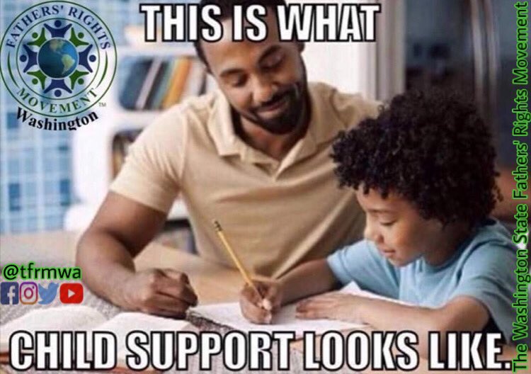Every child deserves #realsupport instead of artificial custodial parent financial incentives -aka “child support.” #fathersmatter!
#tfrmWA #fathersrightsmovement #youarenotalone #stopPA #fatherhood #support5050 #equalsharedparenting #equality #familylawreform #dads #kids