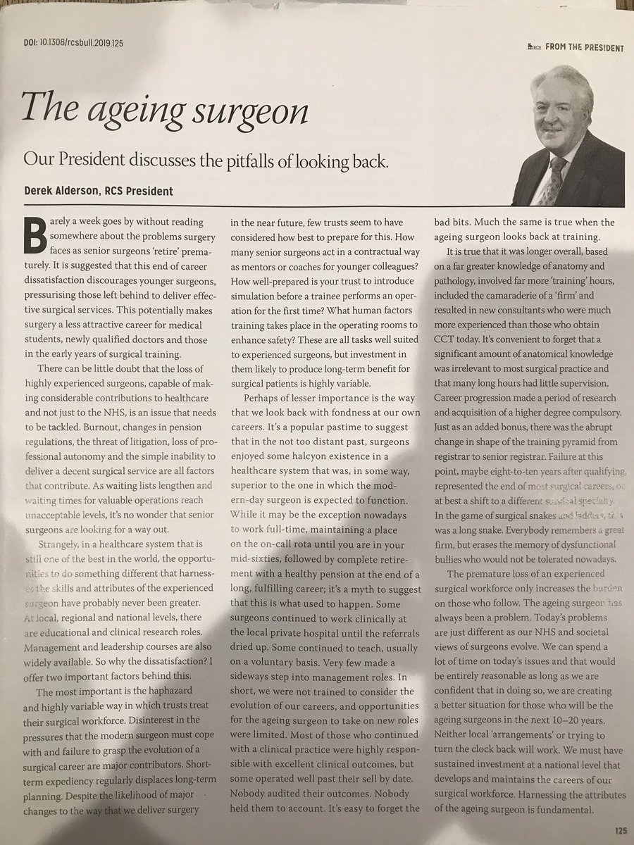UpperGISurg's tweet photo. The ageing surgeon @RCSnews 

“harness the attributes of the aging surgeon”

#wisewords https://t.co/hheLQUCfcc