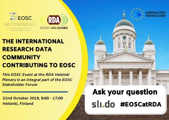 Among 200 other participants from all over the world, ESCAPE joined 'The International #research #data community contributing to #EOSC' to talk about #interoperability #FAIR #RulesofParticipation #Landscape #sustainability Follow the discussions 👉 #EOSCatRDA