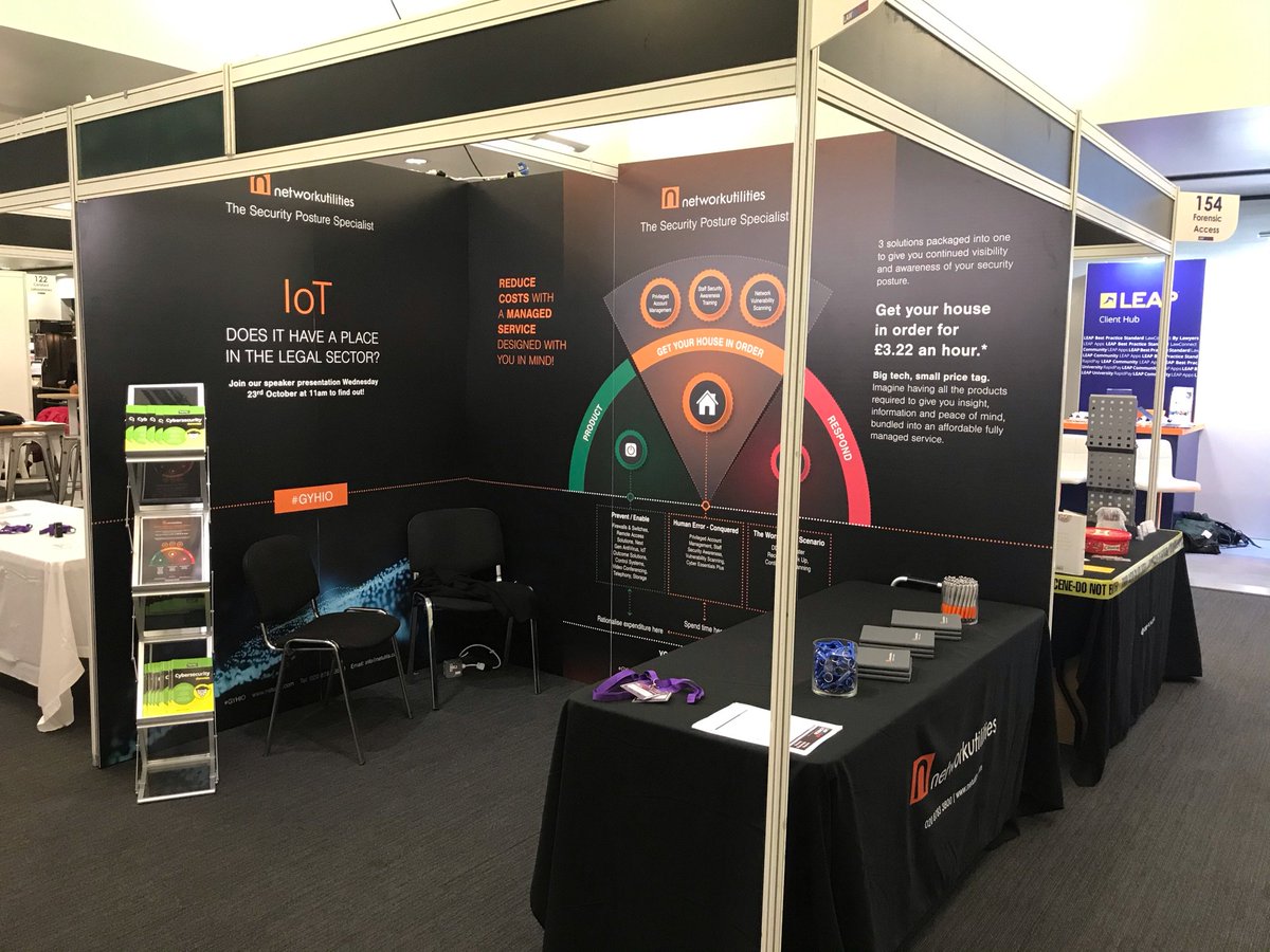 networkutils's tweet photo. We are @LAWBizTechUK this morning. Ready to welcome everyone to stand 158. We'll be talking all things #infosec, in particular our highlight, #IoT and the #legalsector. Pop in and let's have a chat. #GYHIO #cybersecurity #MSP https://t.co/XLq1y9q4aP