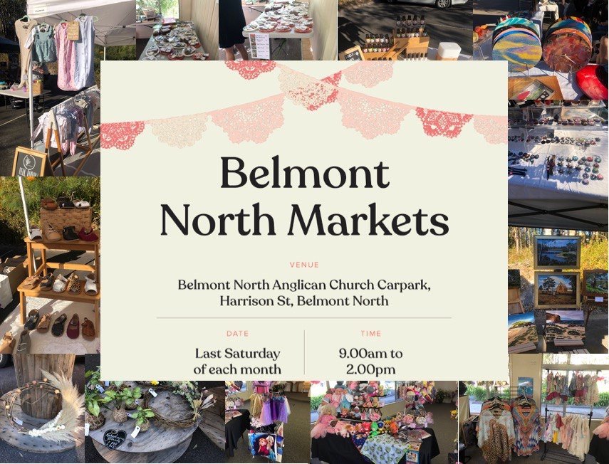 Hello World - the best market next to the sea in Lake Macquarie is at Belmont North this Saturday