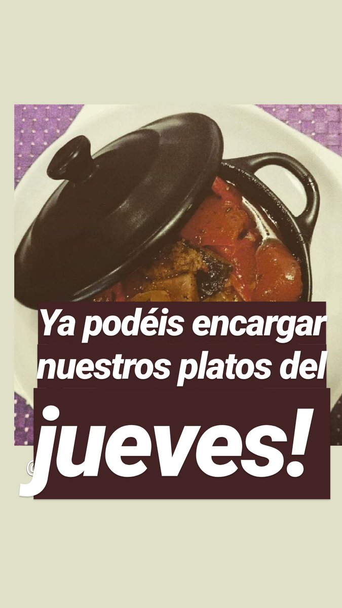 Es tiempo de cuchara! 
Para este jueves de climatología incierta tenemos:
-Goulash (estofado de pimientos) 5,50€
-"Aguiat de pilotes" (estofado de albondigas) 6,00€

No os olvidéis que tenéis tiempo hasta las 15 del miércoles para realizar vuestros pedidos 😊😎