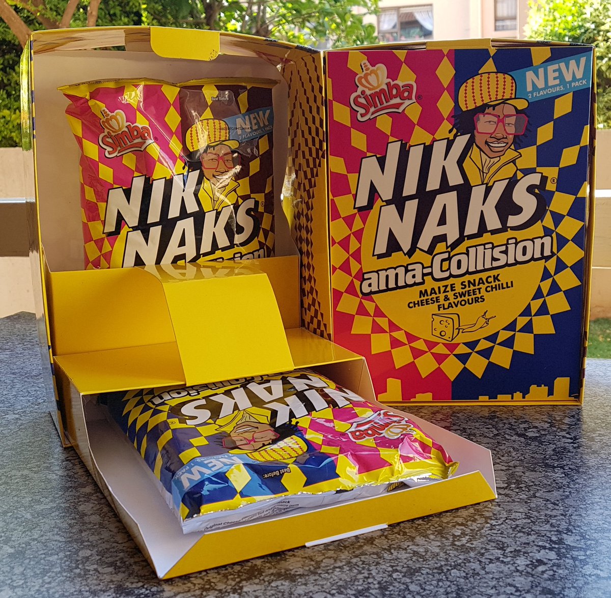 adventures_m's tweet image. South Africa’s favourite fun-time snack, NikNaks introduces two new ama-Collision, pack ranges: combining two flavours in one pack. Cheese 🧀 with Sweet Chilli 🌶and Cheese 🧀 with BBQ 🥩. @NikNaksSA
#NikNaksAmaCollision #amaCollision #NikNaks