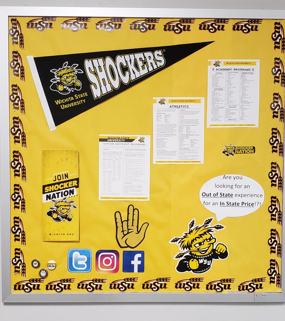 Shark_Counselor's tweet photo. COLLEGE SPOTLIGHT: Wichita State is located in the heart of the midwest - the largest city in Kansas. Its beautiful 300-acre campus boasts 15K students pursuing degrees in a variety of quality academic programs. https://t.co/bIeWxTDthG #becurious #explore #wheatweet #shockerexp https://t.co/YV8HAPco9I