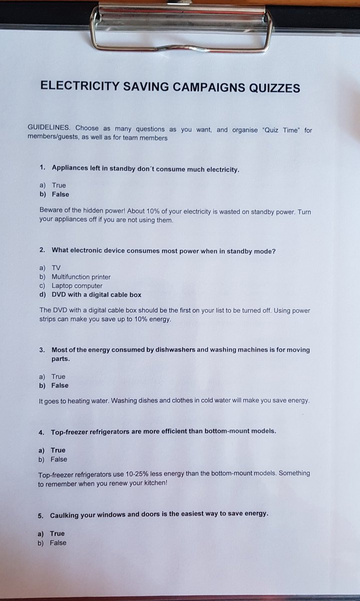 JLoucanas's tweet photo. Today, we had a new activity which was a Quiz about electricity and we found out the client with the best knowlegde about this subject. She won with 15 correct answers in 20. Great score 💡👌 #Diamondgogreen #SavingEnergyCampaign @Diamondresorts #Vilardogolfresort @Green_Hotelier https://t.co/4RzYjIqdSF