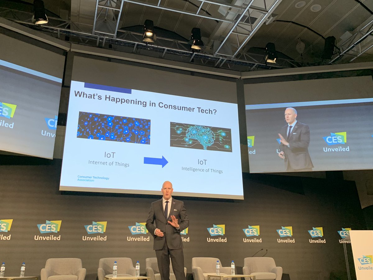 FlashTweet's tweet photo. ✅#EnDirect #CESUnveiled

L’#IntelligenceArtificielle sera la thématique centrale de #CES2020. 
« L’#IA modele notre monde ».

Pour @KoenigSteve, VP research @CTATech, on passe de l’#InternetOfThings à l’intelligence des objets. 

#CESUnveiledParis #Tech #events https://t.co/WUAtEV0CYB