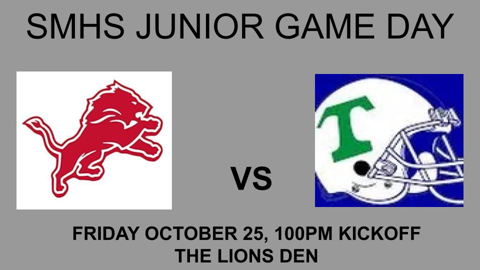 This Friday, our <a href="/StMarkOCSB/">St. Mark High School</a>  Jr. Lions are putting their 4-1 record on the line vs the <a href="/HolyTrinityOCSB/">Holy Trinity Catholic High School</a> Tornadoes. Kickoff is 100pm in the Lions Den. 🦁vs🌪️! #MyStMark #Man1FB2 #TPW