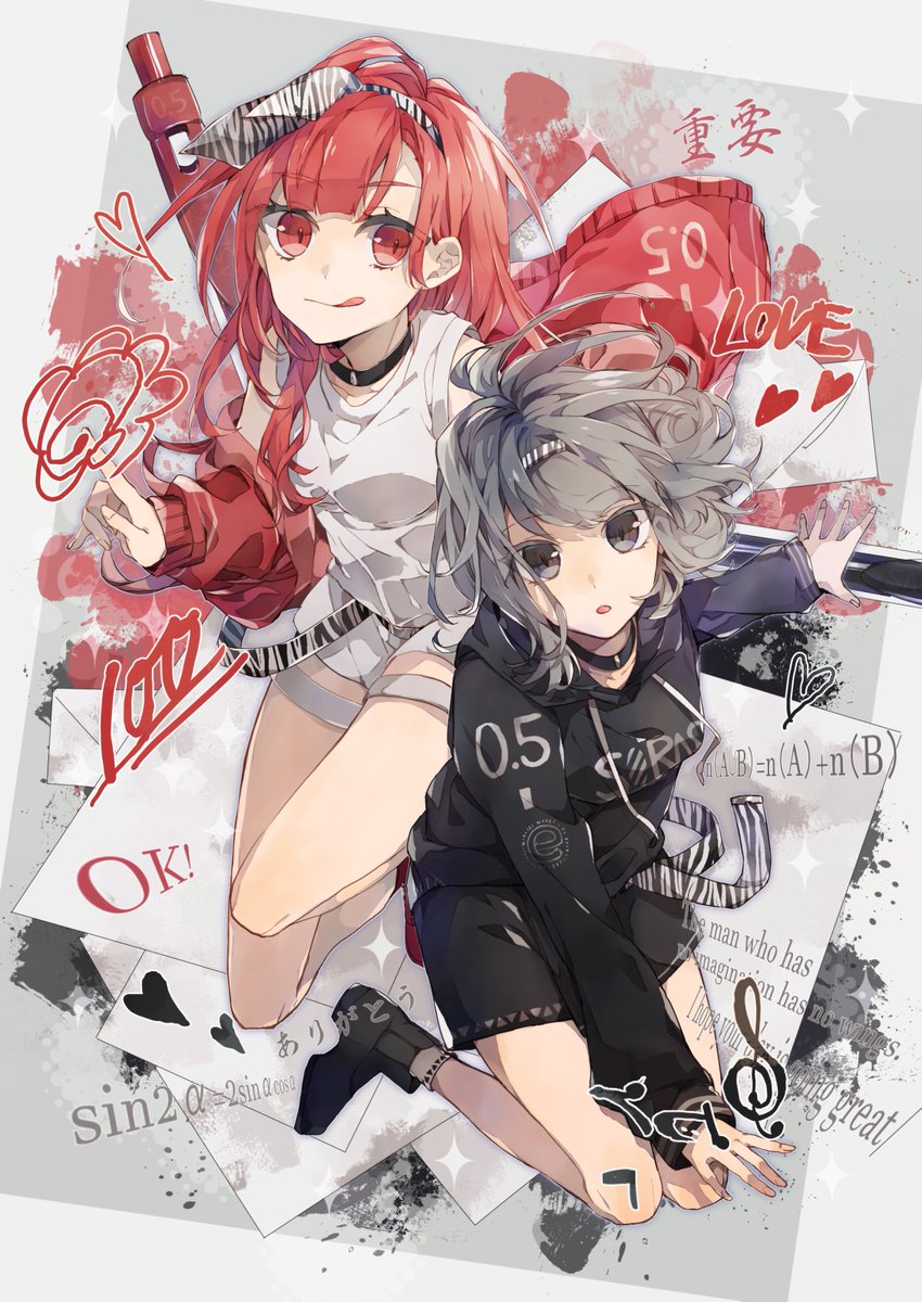 愛用してるボールペン（サ○サ赤黒）擬人化