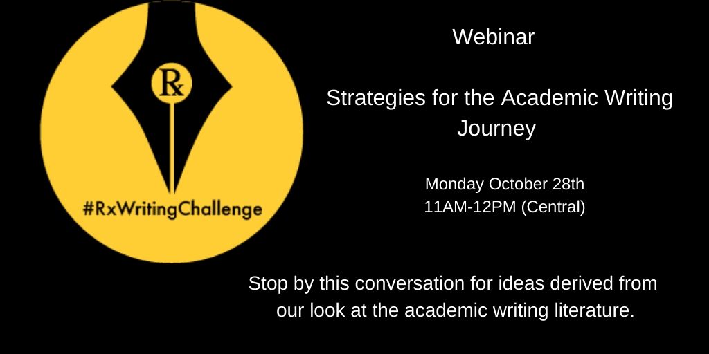 Launch webinar for the #RxWritingChallenge!!!  Join us on Monday, October 28th.  Register here: bit.ly/2H02QQT  <a href="/RSAPJournal/">RSAP Journal</a> <a href="/CPTLJournal/">CPTL Journal</a> <a href="/AJHPOfficial/">AJHP</a> <a href="/IiPJournal/">Innov Pharm</a> <a href="/editorjoppp/">J PharmPolicy & Prac</a> <a href="/amcporg/">AMCP</a> <a href="/JAPHAJournal/">Journal of the American Pharmacists Association</a> <a href="/TheAJPE/">AJPE</a> <a href="/PharmPract/">Pharmacy Practice</a>