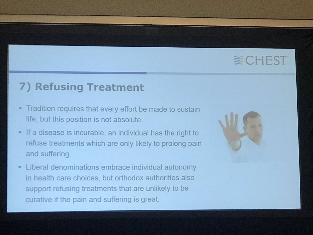 dina_khateebDO's tweet image. The position of refusal of treatment in Judaism #CHESTPalCare #CHEST2019 #pallipulm