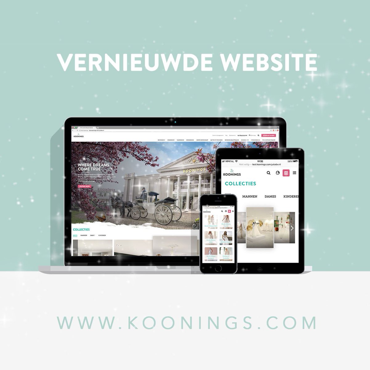 ⭐ KOONINGS.COM ⭐
Onze vernieuwde website is LIVE en wat zijn we trots met het resultaat! Neem gerust een kijkje en scroll door de nieuwste collecties. Een afspraak maken mag natuurlijk altijd via koonings.com/afspraak-maken