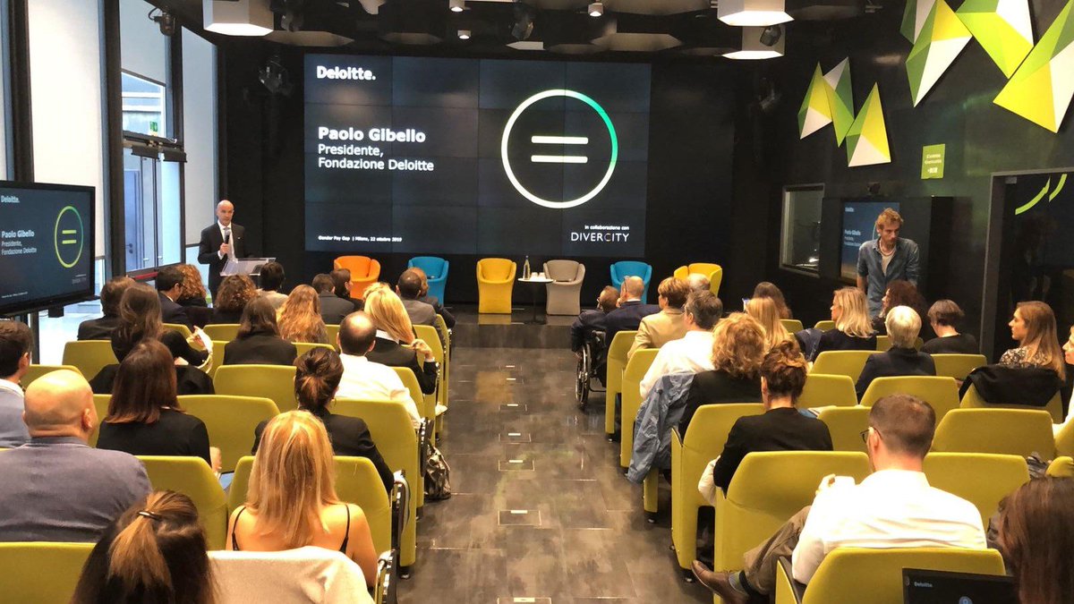 DeloitteItalia's tweet photo. "Nel 2016 Deloitte Italia ha creato Fondazione Deloitte per rispondere al desiderio di porsi in modo sempre più responsabile e attento di fronte alla società, a cui Deloitte sa di dovere molto e a cui vuole restituire valore" Paolo Gibello #DeloitteInclusion #diversity #Inclusion https://t.co/xFfeXqYh8d