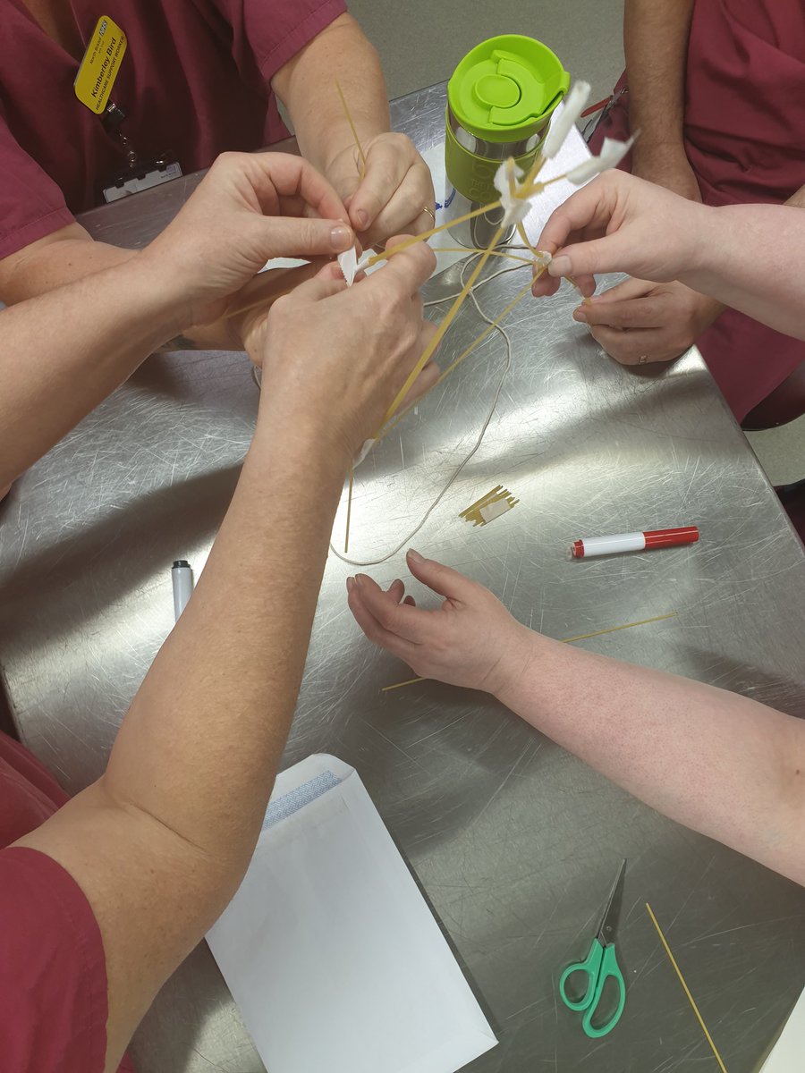 BarryManikin's tweet photo. #HumanFactors @TeamTheatresNBT #Teamwork #communication #marshmallowchallenge #nbtproud #onenbt https://t.co/pPHpBg5apz