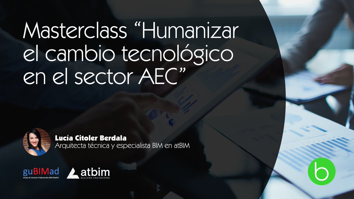 buticSchool's tweet photo. El 31 de octubre, nueva reunión de guBIMad en butic y la masterclass "Optimización de procesos técnicos y humanos en proyectos" con Lucía Citoler Berdala, especialista BIM en @_atBIM https://t.co/dcfMVRSvpL

#Arquitectura #BIM #atBIM @autodesk @qbimgest @MadridBIMgroup https://t.co/DMfIvno4JZ