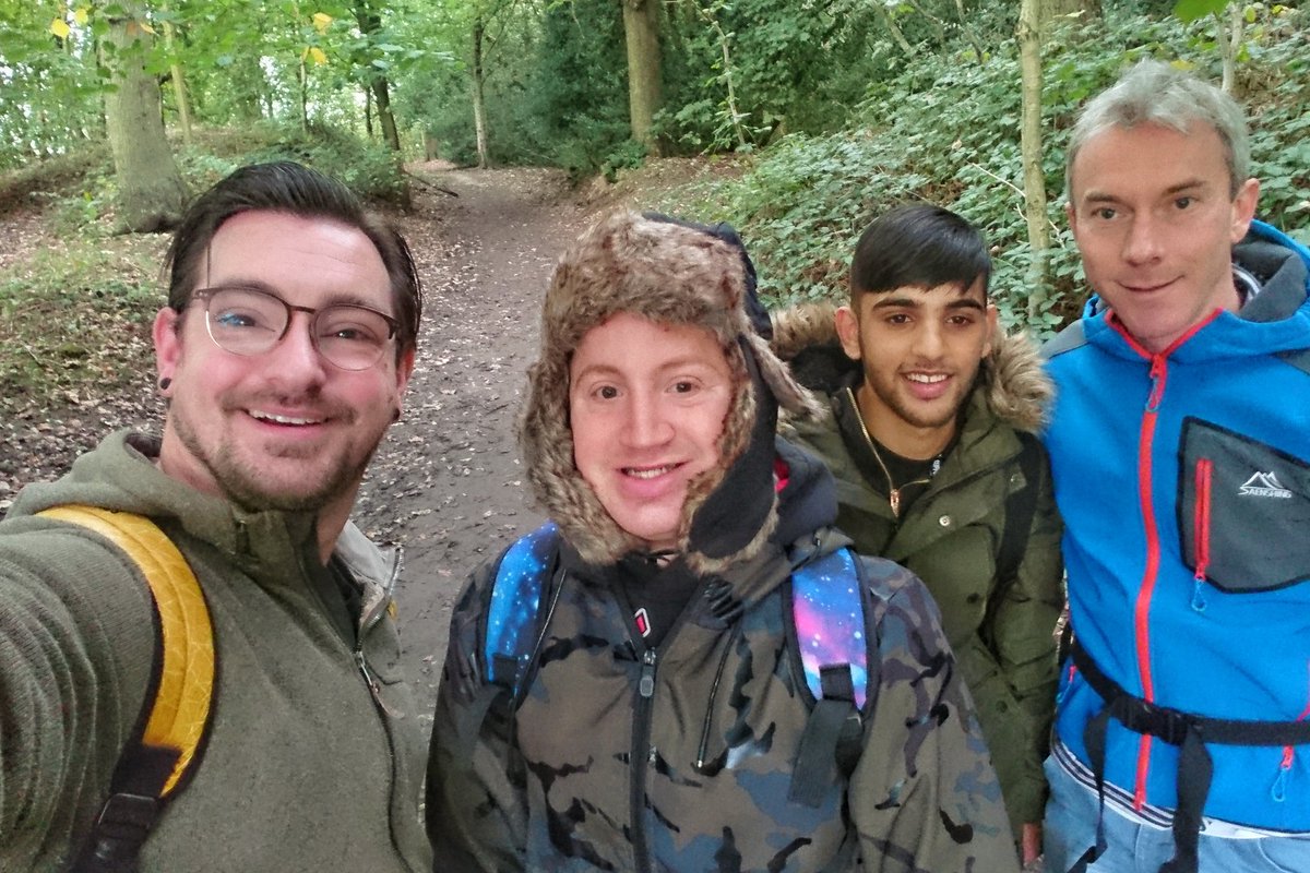 Simon and Richard exploring the woods. #woods #communuty #team #autism #adventure
