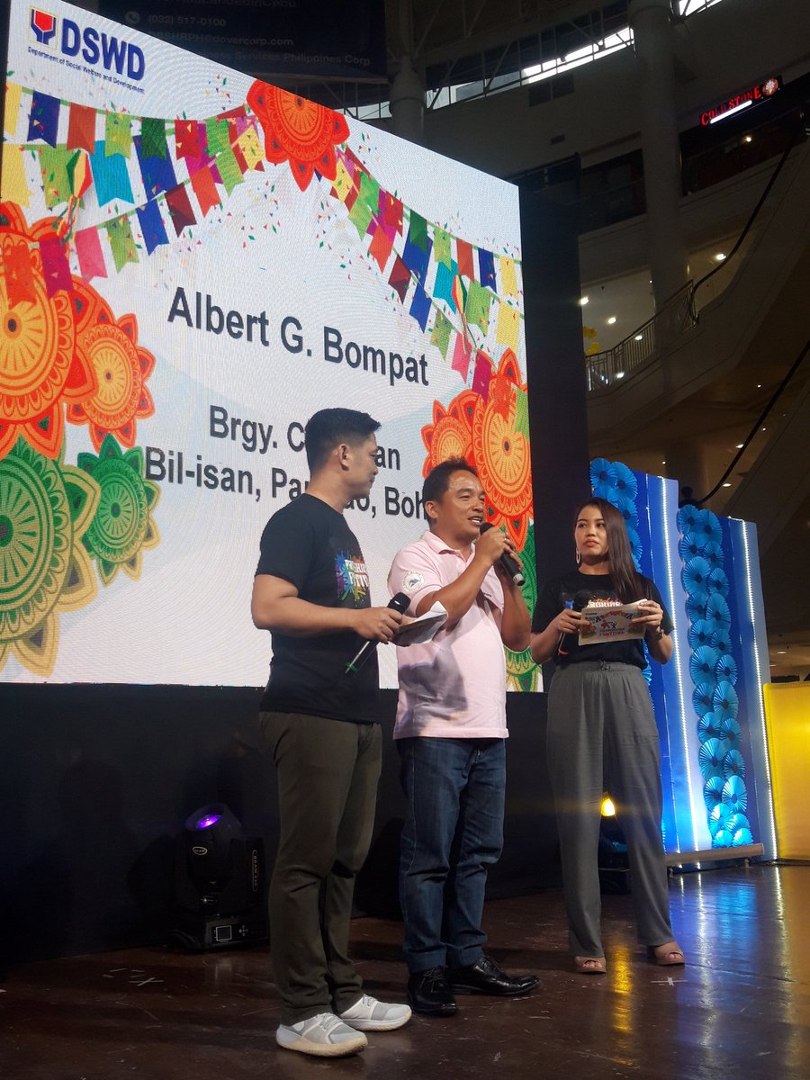 DSWDfo7's tweet photo. Mr. Albert G. Bompat, Brgy. Captain of Bil-isan, Panglao, Bohol, testifies how the Kalahi-CIDSS help them realize to build their own high school building. @dswdserves @dswdkalahicidss #DSWDMayMalasakit https://t.co/gcLvSf9yfg
