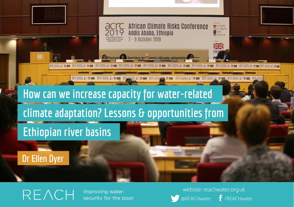 reachwater's tweet photo. BLOG | 'How can we increase capacity for water-related #climateadaptation?'

Dr Ellen Dyer reports back from the African Climate Risks Conference in Ethiopia #ACRC2019. https://t.co/Agxc4fTY8K https://t.co/ZNH2UxCRMM