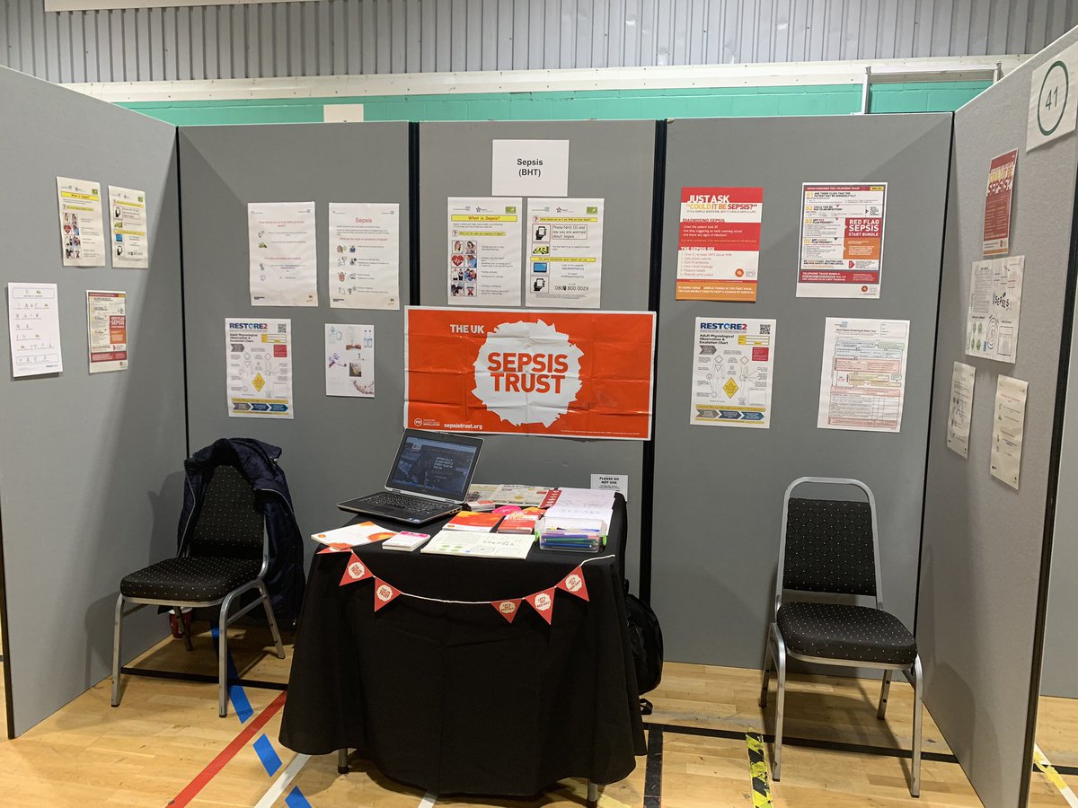 BucksSepsis's tweet photo. We’re all set up at Access All Areas today at Stoke Mandeville Stadium sharing awareness of sepsis with those with learning disabilities @accessallareas @BucksHealthcare https://t.co/9uPah3CPsq