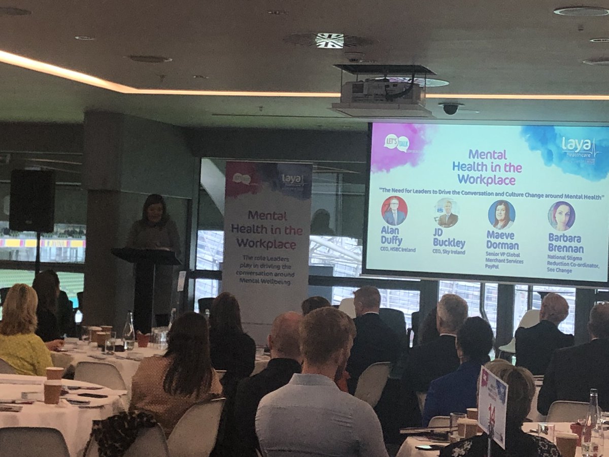 LTMHWorkplace's tweet photo. “It’s a combination of little and big things that create a culture of positive mental health”... @dormamae @PayPal #LTMH19 https://t.co/bJ5Qz5GEAf