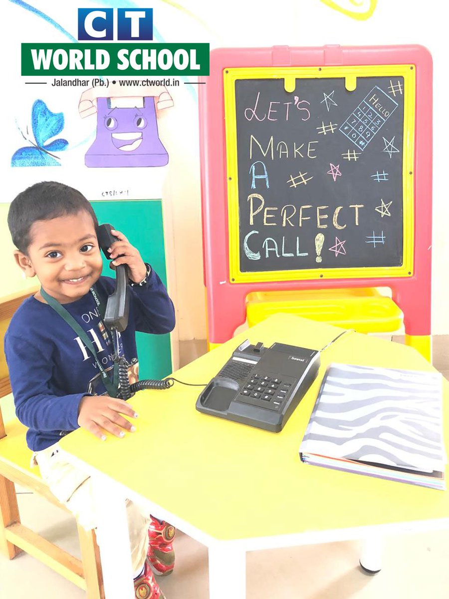 ctworldschool's tweet photo. #Answering a #call is a modern day's technique,It's nowadays a must-have etiquette! Tiny tots of CT World learning telephone etiquettes via a series of activities.
#CTGroup #CTWorld #Telephone #etiquttes #youngminds #learningwithadifference #CTWorldSchool #CTW https://t.co/iDF11f26iu