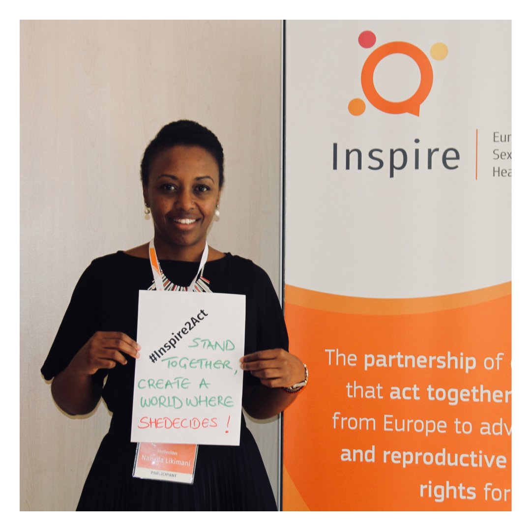 At the #Inspire2019 conference, Naisola Likimani @NaisolaL, <a href="/SheDecidesGFI/">SheDecides</a>  Lead encourages us to “stand together and create a world where She Decides!” #Inspire2Act