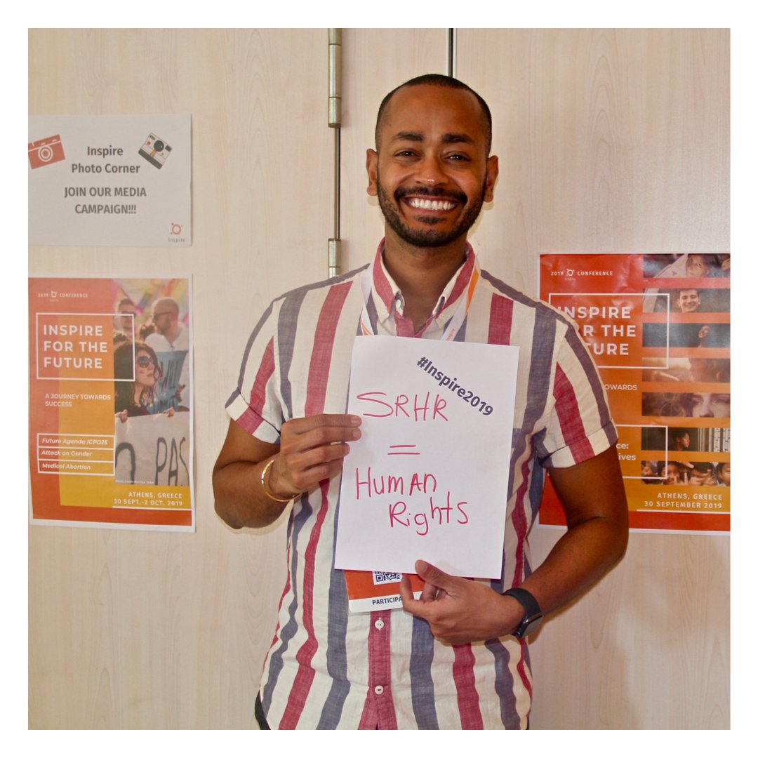 At the #Inspire2019 conference, Morillio Williams, Policy &amp; Advocacy Manager at <a href="/SimaviNL/">Simavi</a> tells us that “SRHR are Human Rights” #Inspire2019