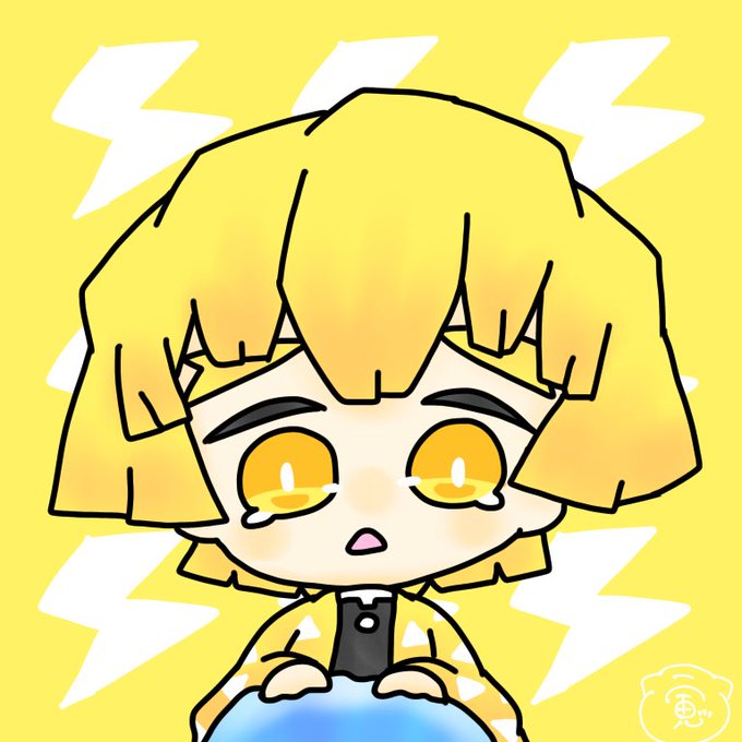 餡寅さんがTwitterに投稿した我妻善逸(鬼滅の刃)のイラスト。